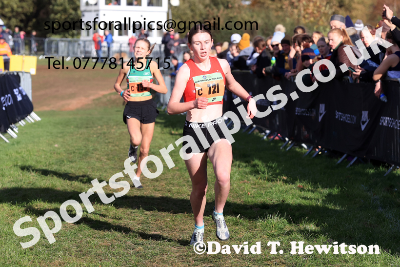 Girls Under-15s 2025 National Cross Country Relays, Berry Hill Park, Mansfield. Photo: David T. Hewitson/Sports for All Pics